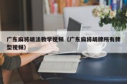 广东麻将胡法教学视频（广东麻将胡牌所有牌型视频）
