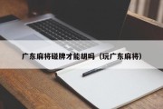 广东麻将碰牌才能胡吗（玩广东麻将）