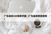 广东麻将100张教学图（广东麻将教程视频）
