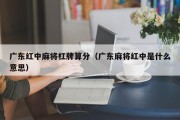 广东红中麻将杠牌算分（广东麻将红中是什么意思）